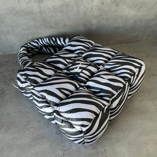 Boss Up Zebra Puffer Bag
