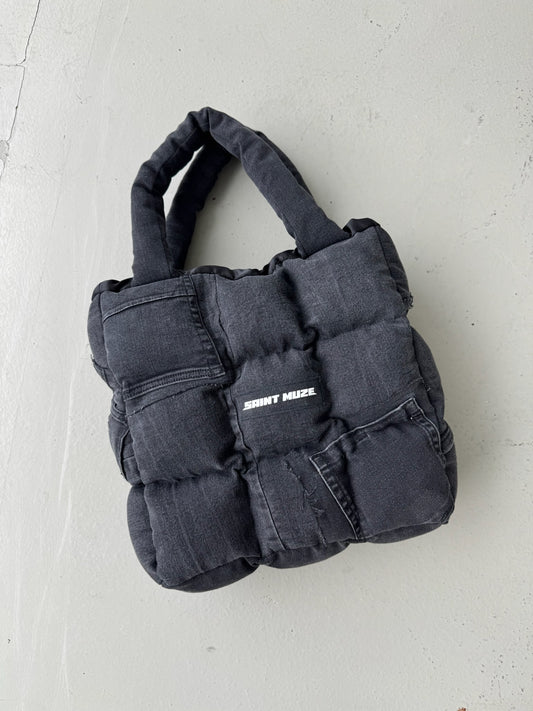 Boss Up Denim Puffer Bag