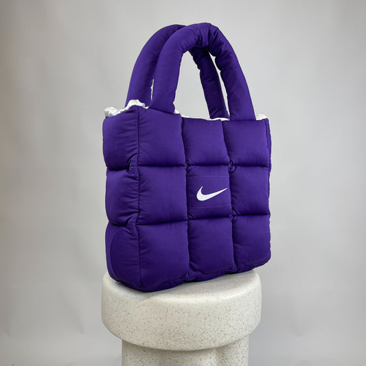 Boss Up Purple Puffer Bag