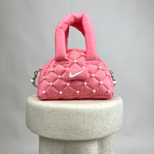 Bowling Bag Quilted Pink
