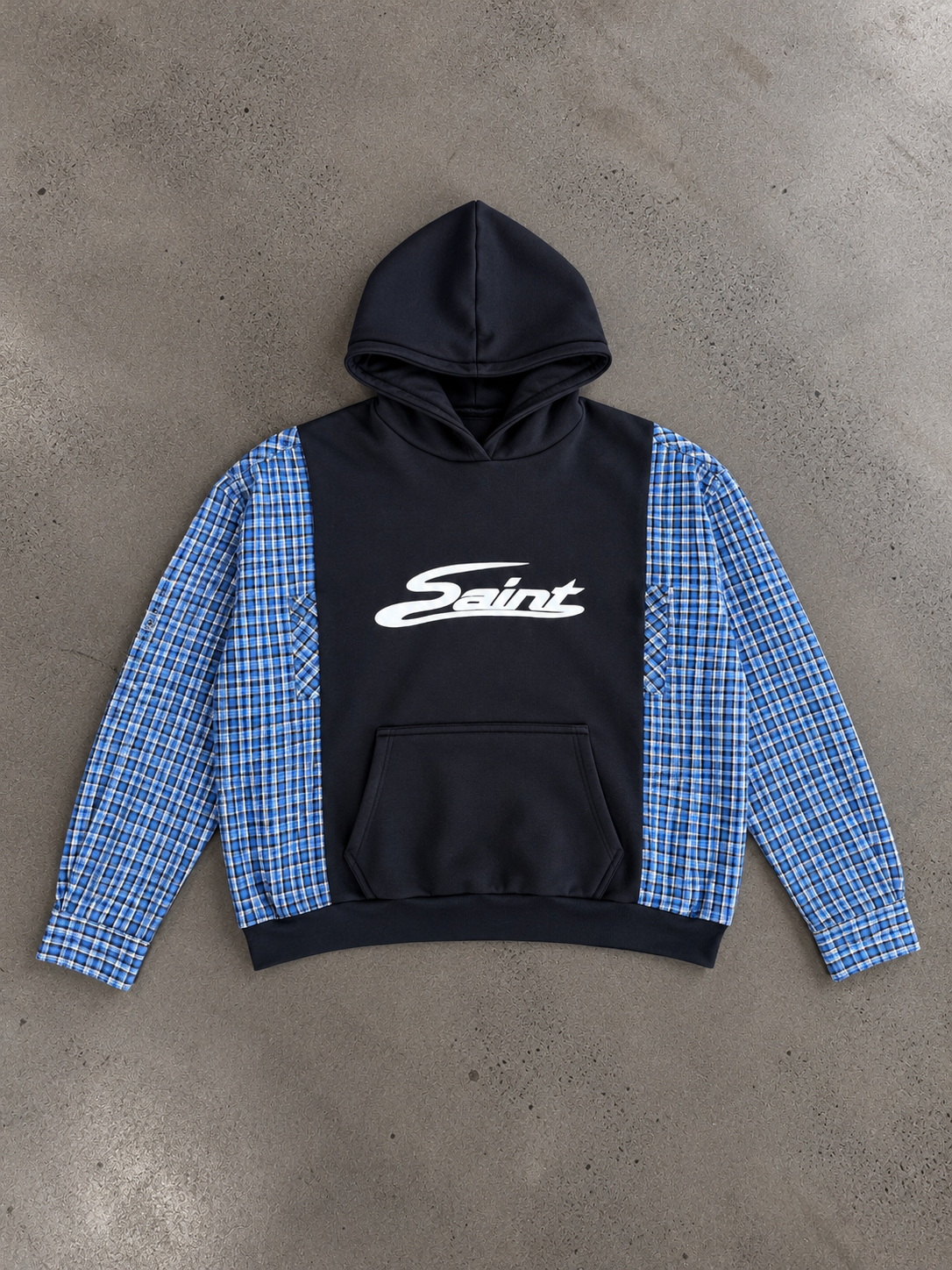 Blouse Sleeve Hoodie Blue