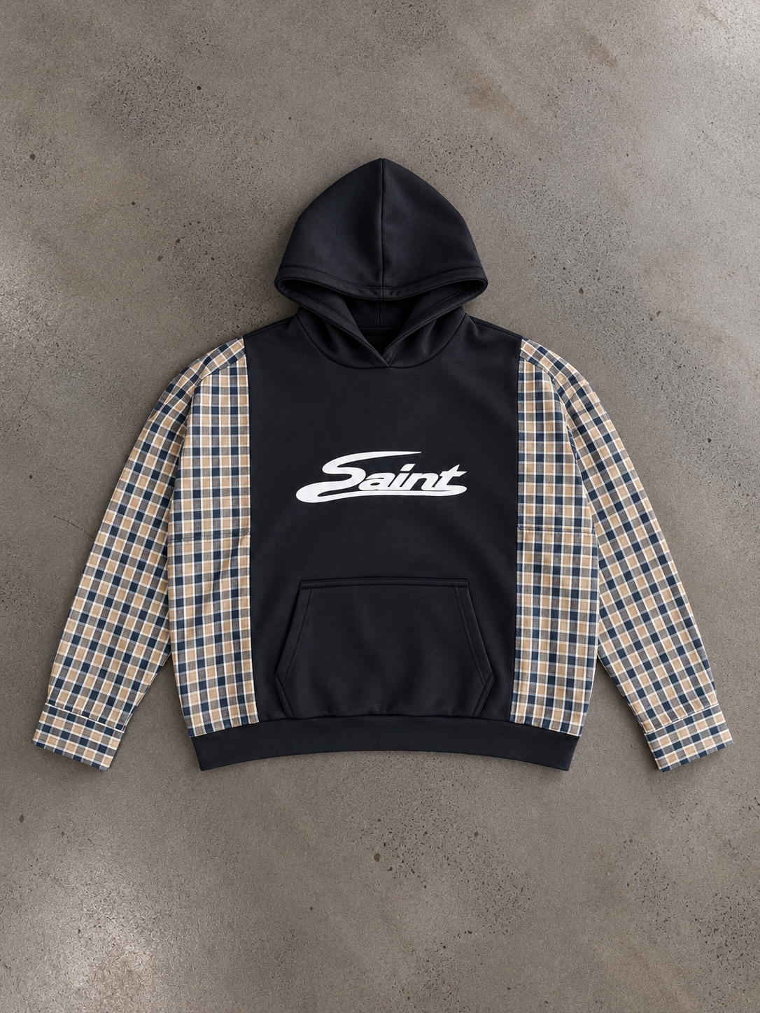 Blouse Sleeve Hoodie Brown