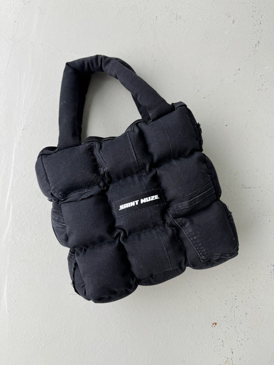 Boss Up Denim Puffer Bag