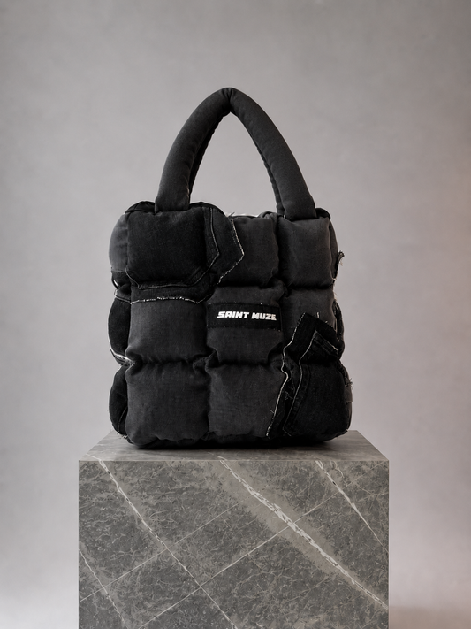 Boss Up Denim Puffer Bag