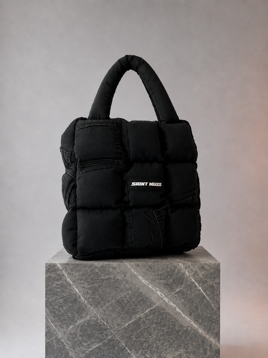 Boss Up Denim Puffer Bag