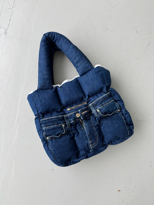 Boss Up Denim Puffer Bag