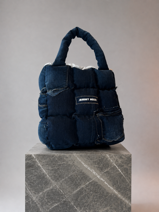 Boss Up Denim Puffer Bag