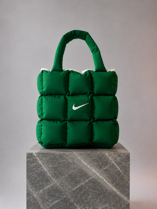 Boss Up Green Puffer Bag