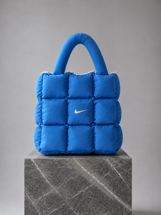 Boss Up Blue Puffer Bag