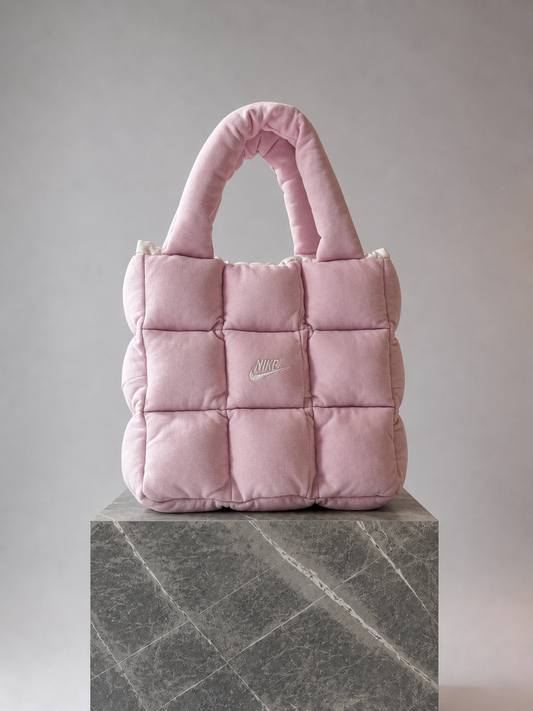 Boss Up Baby Pink Puffer Bag