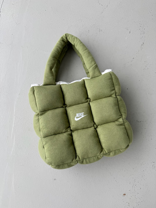 Boss Up Olive Puffer Bag