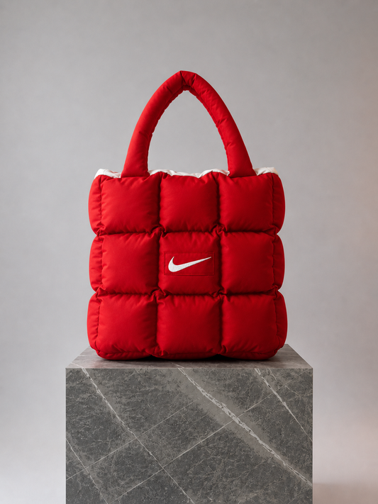 Boss Up Red Puffer Bag