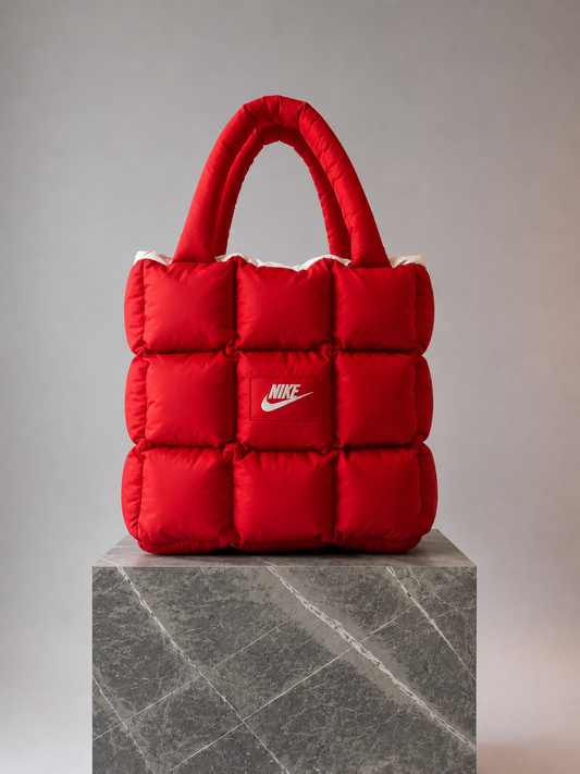 Boss Up Red Puffer Bag