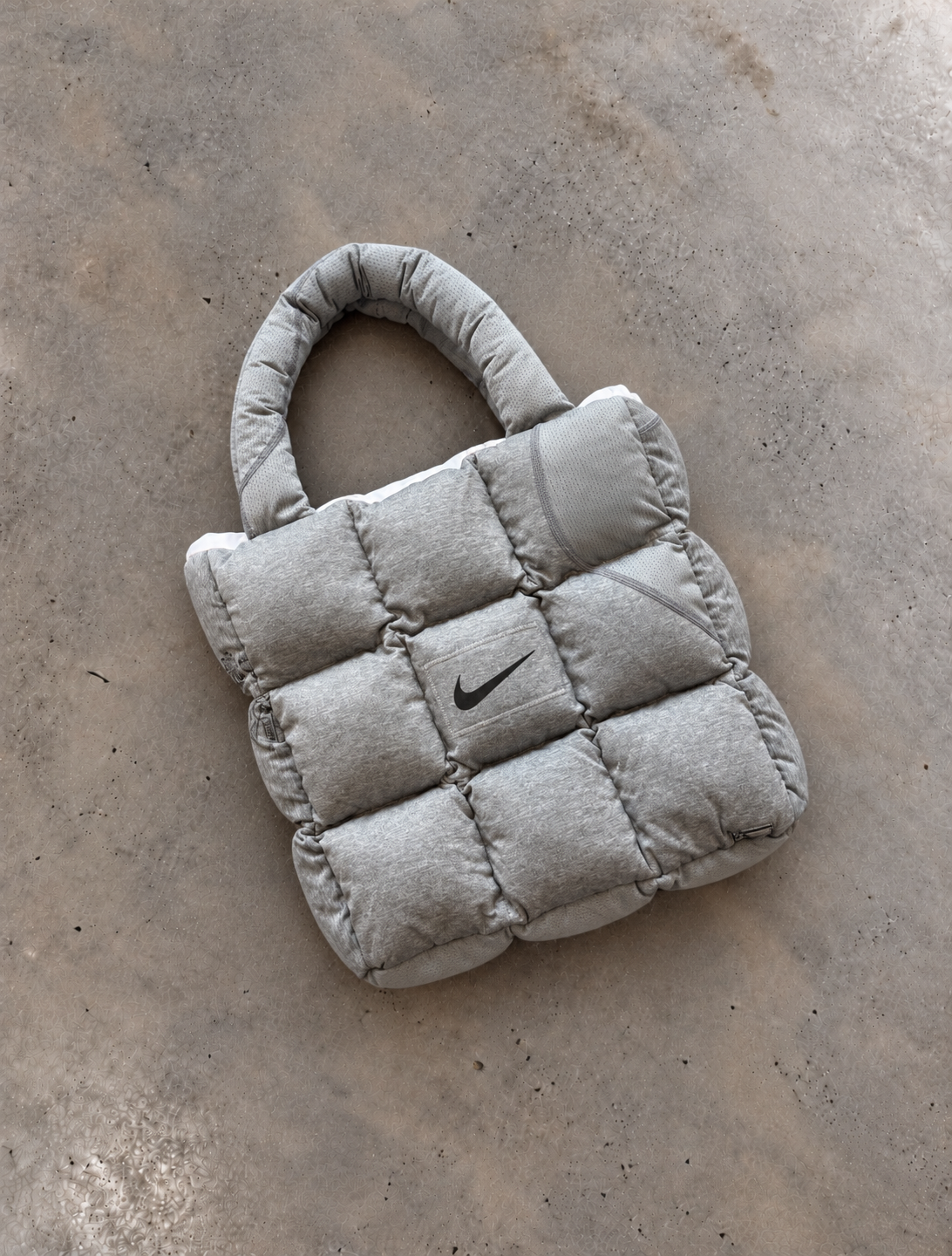 Everyday Light Grey Puffer Bag