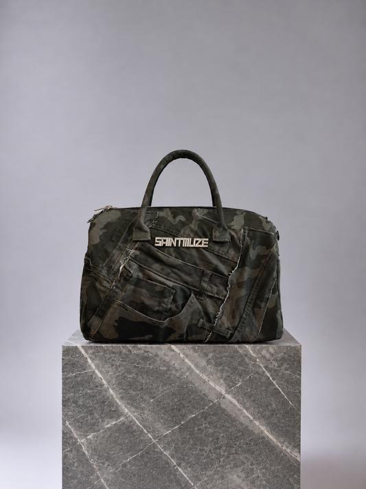 Mini Dark Camo Patchwork Duffle Bag
