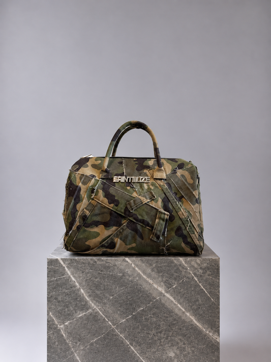 Mini Green Camo Patchwork Duffle Bag