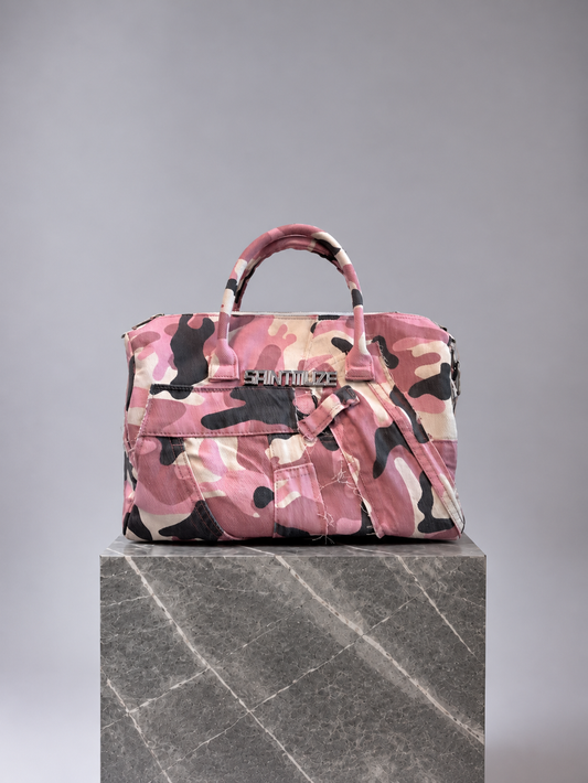 Mini Pink Camo Patchwork Duffle Bag