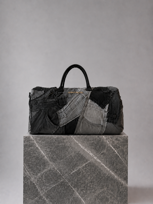 Weekender Grey Patchwork Duffle Bag