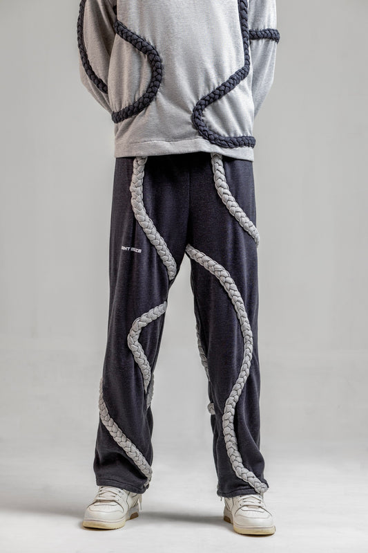 Braided Tracksuit - Trouser Grey